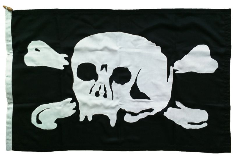 24x18in 61x45cm Death Skull flag (woven MoD fabric printed)